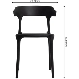 Стул обеденный Enova чёрный (пластик)
