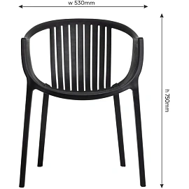Стул обеденный Escalate чёрный (пластик)