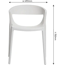 Стул обеденный Evok белый (пластик)