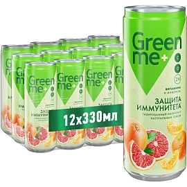 Напиток среднегазированный GreenMe Plus Immunity Protect 0.33 л