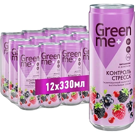 Напиток GreenMe Plus Stress Control функциональный газ ж/б 0,33л