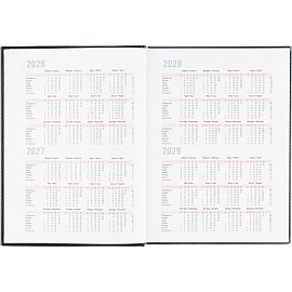 Ежедневник датированный 2026 АТТАСНЕ А4, 176л, 200х270мм, Каньон, синий