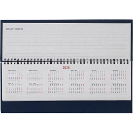 Планинг датированный 2026 год Attache Сиам искусственная кожа 340х130 мм 57 листов синий