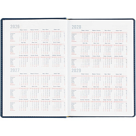 Ежедневник датированный 2026 Attache А5, 180л, 143х210мм, Сиам, синий