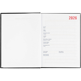 Ежедневник датированный 2026 год Attache Каньон искусственная кожа А4 176 листов чёрный