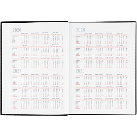 Ежедневник датированный 2026 год Attache Каньон искусственная кожа А4 176 листов чёрный