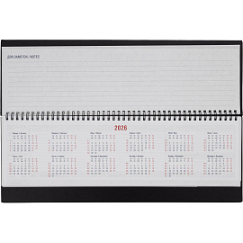 Планинг датированный 2026 год Attache Каньон искусственная кожа 405х145 мм 57 листов чёрный