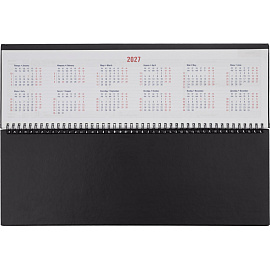 Планинг датированный 2026 год Attache Каньон искусственная кожа 405х145 мм 57 листов чёрный