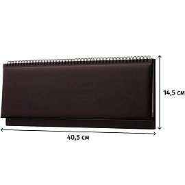 Планинг датированный 2026 год Attache Каньон искусственная кожа 405х145 мм 57 листов бордовый