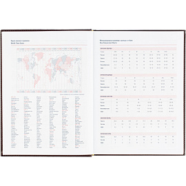 Ежедневник датированный 2026 АТТАСНЕ А4, 176л, 200х270мм, Каньон бордовый