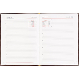 Ежедневник датированный 2026 АТТАСНЕ А4, 176л, 200х270мм, Каньон бордовый