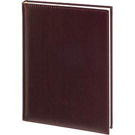 Ежедневник датированный 2026 АТТАСНЕ А4, 176л, 200х270мм, Каньон бордовый