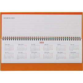 Планинг датированный 2026 год Attache Сиам искусственная кожа 340х130 мм 57 листов оранжевый