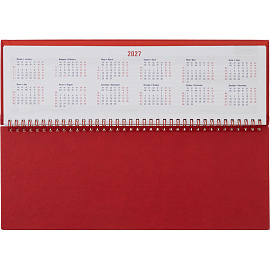 Планинг датированный 2026 год Attache Сиам искусственная кожа 340х130 мм 55 листов красный