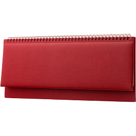 Планинг датированный 2026 год Attache Сиам искусственная кожа 340х130 мм 55 листов красный