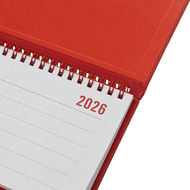 Планинг датированный 2026 год Attache Сиам искусственная кожа 340х130 мм 55 листов красный