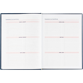 Ежедневник датированный 2026 год Attache Сиам искусственная кожа А4 176 листов синий