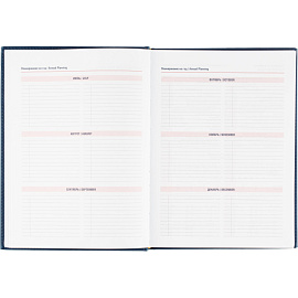 Ежедневник датированный 2026 год Attache Сиам искусственная кожа А4 176 листов синий