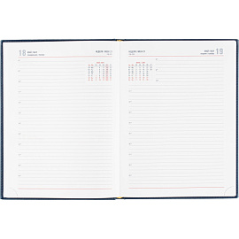 Ежедневник датированный 2026 год Attache Сиам искусственная кожа А4 176 листов синий