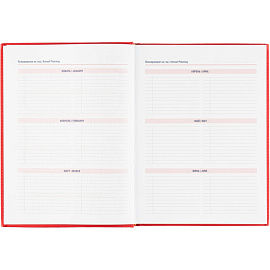 Ежедневник датированный 2026 АТТАСНЕ А4, 176л, 200х270мм, Сиам красный