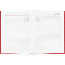 Ежедневник датированный 2026 АТТАСНЕ А4, 176л, 200х270мм, Сиам красный