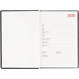 Ежедневник датированный 2026 год Attache Каньон искусственная кожа А5 180 листов чёрный