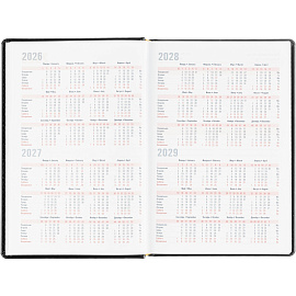 Ежедневник датированный 2026 год Attache Каньон искусственная кожа А5 180 листов чёрный