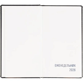Еженедельник датированный 2026 АТТАСНЕ 64л, 90х160мм, карм.верт, Каньон син