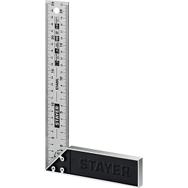 Угольник столярный Stayer Professional 250 мм алюминиевый/стальной (3431-25_z02)
