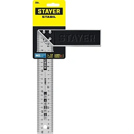 Угольник столярный Stayer Professional 250 мм алюминиевый/стальной (3431-25_z02)