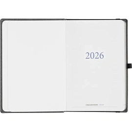 Ежедневник датированный 2026,Attache,сереб./резин./срез,А5,352стр,Рияд Ламе фото Ежедневник датированный 2026,Attache,сереб./резин./срез,А5,352стр,Рияд Ламе