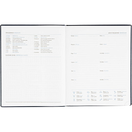 Еженедельник датированный 2026 год Attache Agenda искусственная кожа А4 80 листов синий