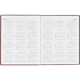 Еженедельник датированный 2026, бордо,А4, 213х265 мм,160 стр,Agenda