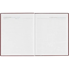 Еженедельник датированный 2026, бордо,А4, 213х265 мм,160 стр,Agenda