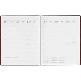 Еженедельник датированный 2026, бордо,А4, 213х265 мм,160 стр,Agenda
