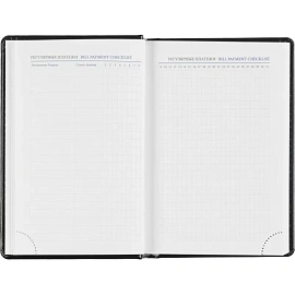 Ежедневник датированный 2026, черный,А6, 100х150 мм,336 стр,Agenda фото Ежедневник датированный 2026, черный,А6, 100х150 мм,336 стр,Agenda