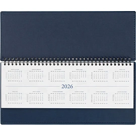 Планинг датированный 2026 год Attache Вива искусственная кожа 303х150 мм 60 листов синий