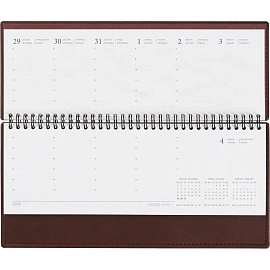 Планинг датированный 2026 год Attache Вива искусственная кожа 303х150 мм 60 листов бордовый