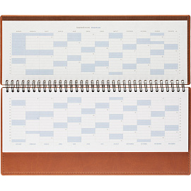 Планинг датированный 2026 год Attache Вива искусственная кожа 303х150 мм 60 листов коричневый