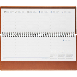 Планинг датированный 2026 год Attache Вива искусственная кожа 303х150 мм 60 листов коричневый