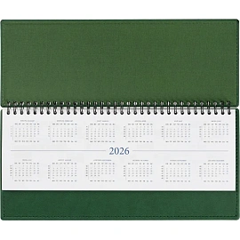 Планинг датированный 2026, зеленый 303х150 мм, 120 стр,АТТАСНЕ Вива