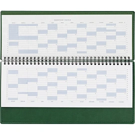 Планинг датированный 2026, зеленый 303х150 мм, 120 стр,АТТАСНЕ Вива