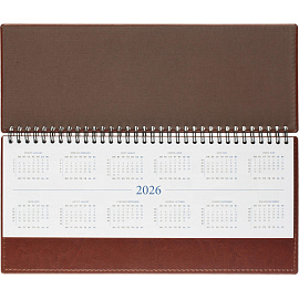 Планинг датированный 2026 год Attache Agenda искусственная кожа 303х150 мм 60 листов коричневый