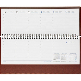 Планинг датированный 2026 год Attache Agenda искусственная кожа 303х150 мм 60 листов коричневый