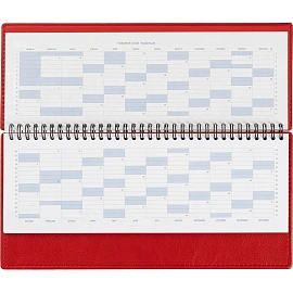 Планинг датированный 2026 год Attache Agenda искусственная кожа 303х150 мм 60 листов красный