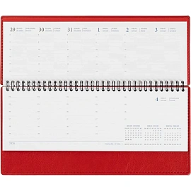 Планинг датированный 2026 год Attache Agenda искусственная кожа 303х150 мм 60 листов красный