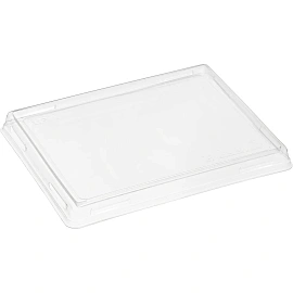 Крышка пластиковая DoEco Opsalad 164x115 мм плоская прозрачная (600 штук в упаковке)