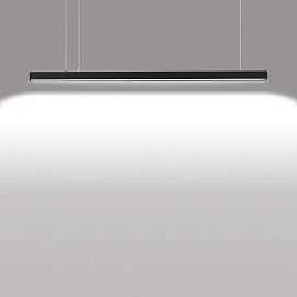 Светильник светодиодный линейный, подвесной, 24Вт, 4000К, IP40, чёрный