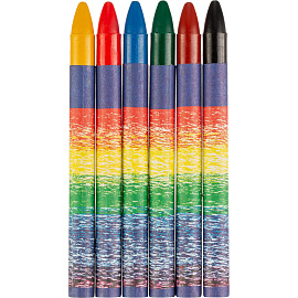 Мелки восковые Луч Классика круглые 6 цветов фото Мелки восковые Луч Классика круглые 6 цветов