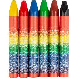 Мелки восковые Луч Кроха трехгранные 6 цветов